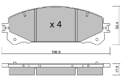 Комплект тормозных колодок AISIN BPLX-1002